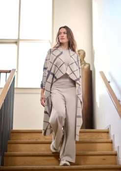 LANGE CARDIGAN M/ WASSERFALL